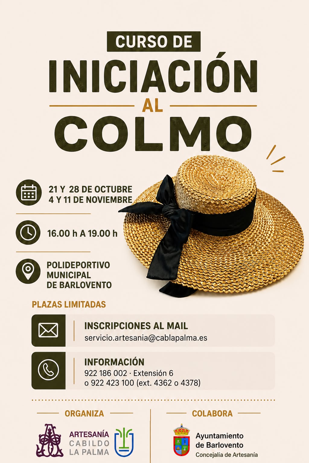 Barlovento acoge un curso de iniciación al colmo