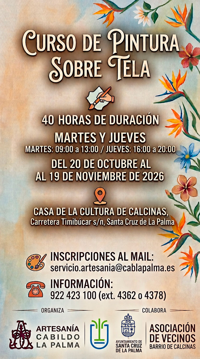 La Casa de la Cultura de Calcinas acoge un curso de pintura sobre tela