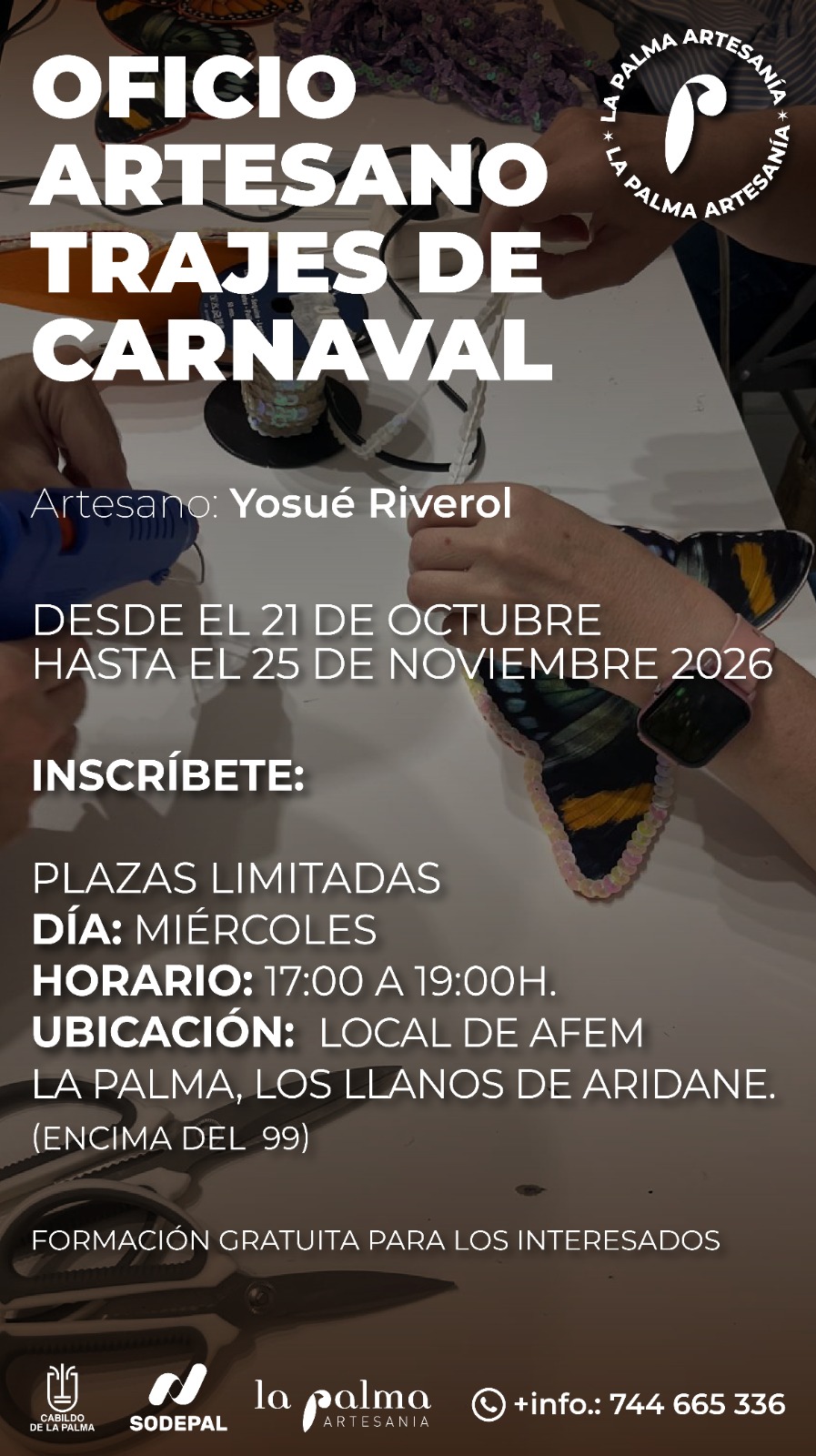 formación gratuita sobre trajes de Carnaval en Los Llanos